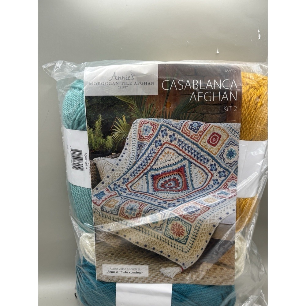 Annie's Club Moroccan Tile Casablanca Crochet Afghan Kit 2 MAC 2